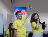 Camp staff involves the students in activities